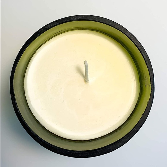 Recycled Wine Bottle Soy Wax Candle (Piña Colada) - Picture 3 of 5